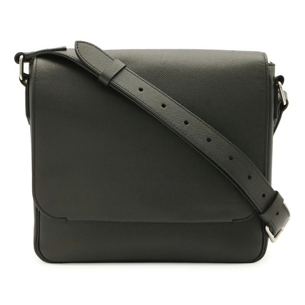LOUIS VUITTON Taiga Roman Messenger Crossbody Leather Ardoise Black